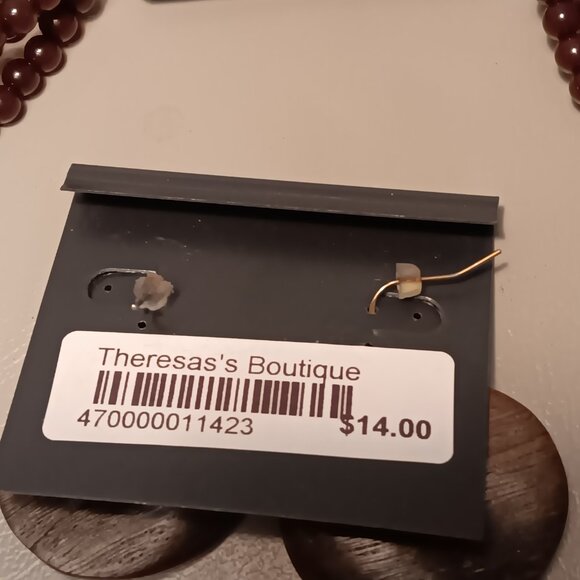 Charlie Paige asymmetric multicolor multi-strand beaded necklace w/ earrings - Picture 10 of 11